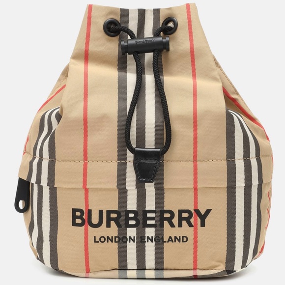 Burberry Handbags - Burberry Phoebe Canvas Nylon Draw String Bag